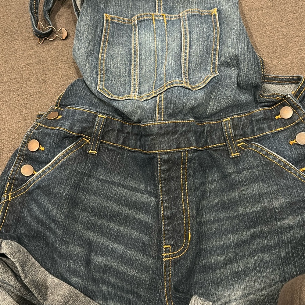 Jean short overalls